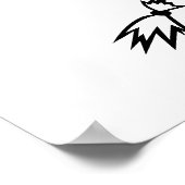 ハッピーハローウィン白黒の不気味なポスター ポスター (角)