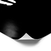 ハッピーハローウィン白黒の怖いタイポグラフィ ポスター (コーナー)