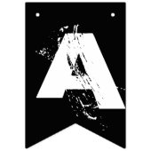 ハッピーハローウィン白黒オレンジパーティー バンティングフラッグ (第2の旗)