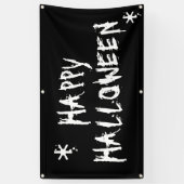 ハッピーハローウィン白黒不気味なバナー 横断幕 (縦)
