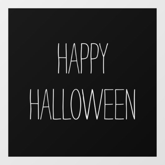 ハッピーハローウィン白黒不気味な手書き ウィンドウサイン (シート)