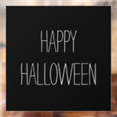 ハッピーハローウィン白黒不気味な手書き ウィンドウサイン (シート2)