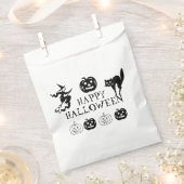 ハッピーハローウィン白黒不気味な治療 フェイバーバッグ (クリップ留めされた状態)