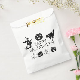 ハッピーハローウィン白黒不気味な治療 フェイバーバッグ