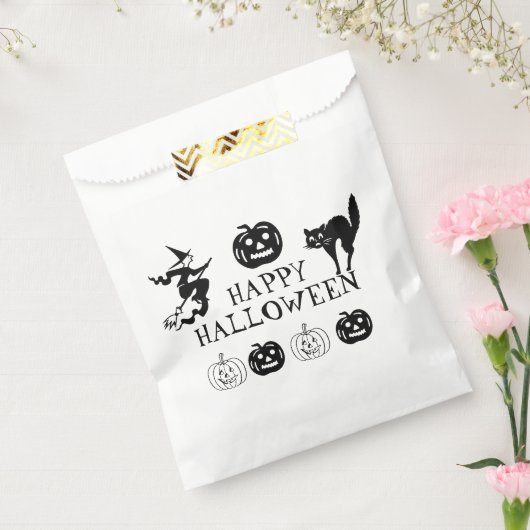 ハッピーハローウィン白黒不気味な治療 フェイバーバッグ (封をした状態)