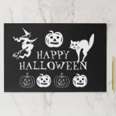 ハッピーハローウィン白黒不気味な装飾ランチョンマット ペーパーパッド (インサイチュ)