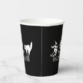 ハッピーハローウィン白黒不気味パーティー 紙コップ (右)