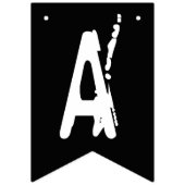 ハッピーハローウィン白黒幽霊 バンティングフラッグ (第2の旗)