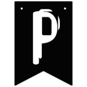 ハッピーハローウィン白黒幽霊 バンティングフラッグ (第3の旗)