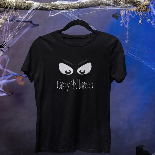 ハッピーハローウィン白黒幽霊 Tシャツ