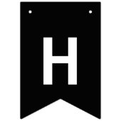 ハッピーハローウィン白黒 バンティングフラッグ (第2の旗)