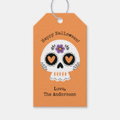 ハッピーハローウィン砂糖スカルギフトラベル ギフトタグ (正面)
