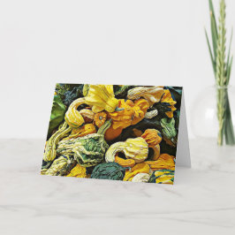 ハッピーハローウィン秋の恵みカボチャ カード