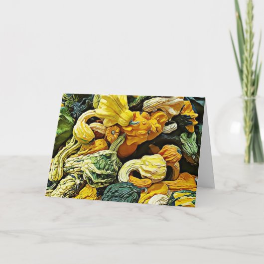 ハッピーハローウィン秋の恵みカボチャ カード (正面)