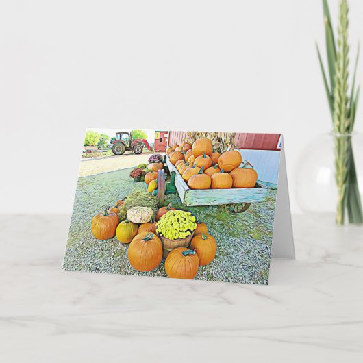 ハッピーハローウィン秋カボチャ表示カード カード (正面)