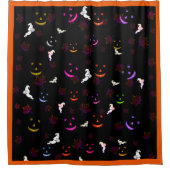 ハッピーハローウィン秋不気味幽霊フレンド シャワーカーテン (正面)