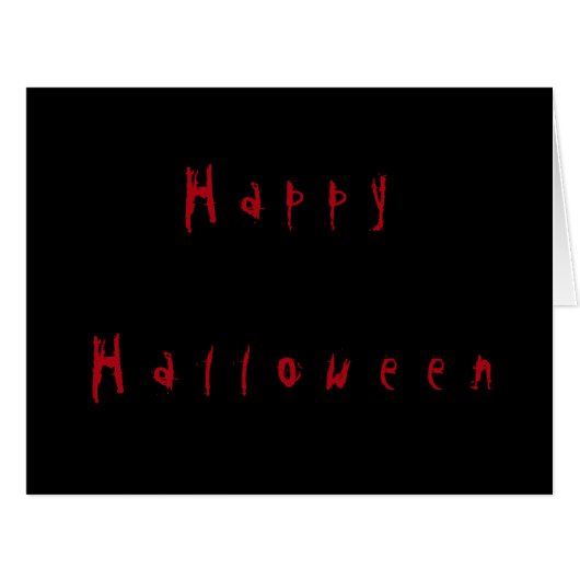 ハッピーハローウィン空白のグリーティングカードと文字。 (正面横)