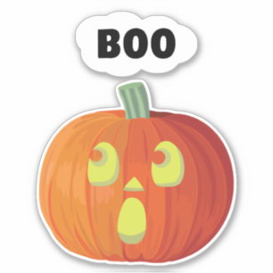 ハッピーハローウィン笑顔かぼちゃのステッカー シール