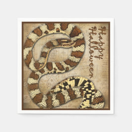 ハッピーハローウィン紙ナプキンズウィズヘビ スタンダードカクテルナプキン