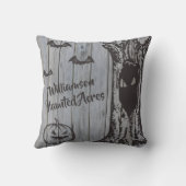 ハッピーハローウィン素朴ファームハウスエーカーズグレーこうもり クッション (裏面)