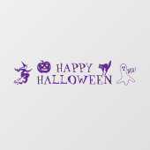 ハッピーハローウィン紫の不気味な装飾 ウィンドウサイン (シート)