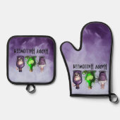 ハッピーハローウィン薬用ジャー 鍋つかみ&鍋敷きセット (正面)