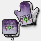 ハッピーハローウィン薬用ジャー 鍋つかみ&鍋敷きセット (正面/裏面)