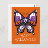 ハッピーハローウィン蝶 ポストカード (正面/裏面)