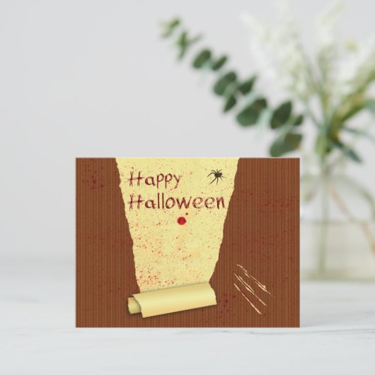 ハッピーハローウィン血壁紙 ポストカード (スタンド正面)