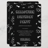ハッピーハローウィン衣装の誕生日パーティーへの招待 招待状 (正面/裏面)