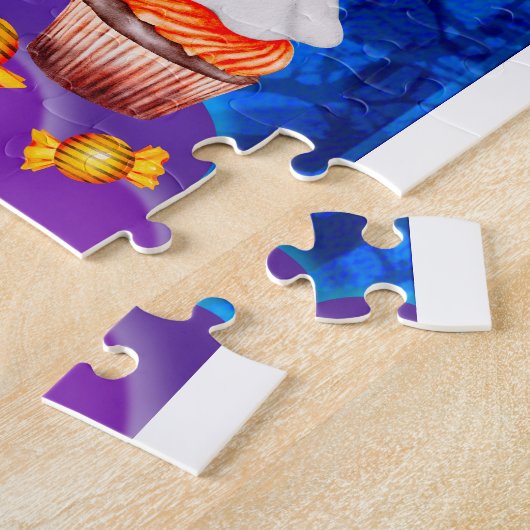 ハッピーハローウィン衣装キッズパーティーお祝い ジグソーパズル (側面)