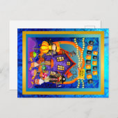 ハッピーハローウィン衣装キッズパーティーお祝い ポストカード (正面/裏面)