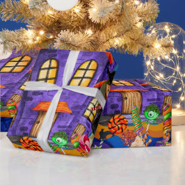 ハッピーハローウィン衣装キッズパーティーお祝い ラッピングペーパー