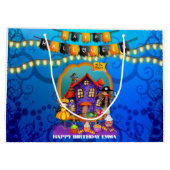 ハッピーハローウィン衣装キッズパーティーお祝い ラージペーパーバッグ (裏面)