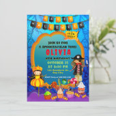 ハッピーハローウィン衣装キッズパーティーお祝い 招待状 (スタンド正面)