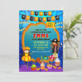 ハッピーハローウィン衣装キッズパーティーお祝い 招待状 (スタンド正面)