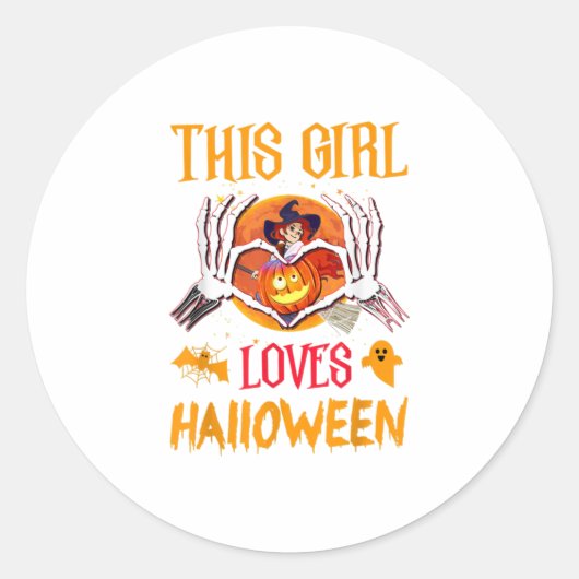 ハッピーハローウィン衣装デザイン ラウンドシール (正面)