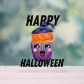ハッピーハローウィン衣装ハロウィンカップケーキ アクリルサイン (ニュートラル)