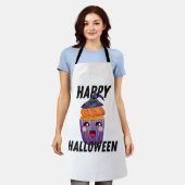 ハッピーハローウィン衣装ハロウィンカップケーキ エプロン (着用した状態)