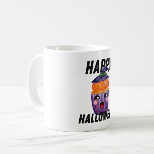 ハッピーハローウィン衣装ハロウィンカップケーキ コーヒーマグカップ (正面左)