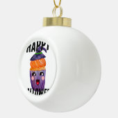 ハッピーハローウィン衣装ハロウィンカップケーキ セラミックボールオーナメント (右)