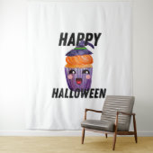ハッピーハローウィン衣装ハロウィンカップケーキ タペストリー (インサイチュ)