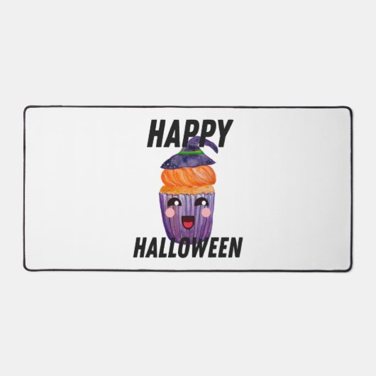 ハッピーハローウィン衣装ハロウィンカップケーキ デスクマット (正面)