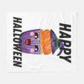 ハッピーハローウィン衣装ハロウィンカップケーキ フリースブランケット (正面(横))