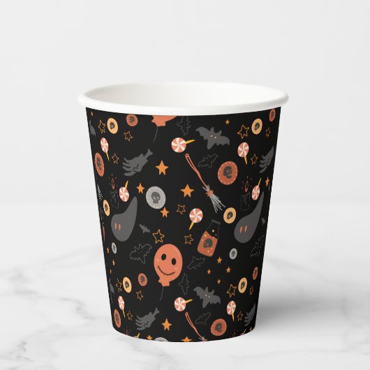 ハッピーハローウィン衣装バースデーパーティー 紙コップ (正面)