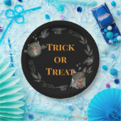 ハッピーハローウィン衣装パーティーこうもり ペーパープレート (パーティー)