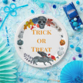 ハッピーハローウィン衣装パーティーカボチャと幽霊たち ペーパープレート (パーティー)