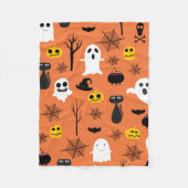 ハッピーハローウィン記号 フリースブランケット (正面)
