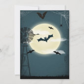 ハッピーハローウィン誕生日バティムーンライトパーティー5x7 招待状 (裏面)