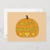 ハッピーハローウィン誕生日漫画 ポストカード (正面/裏面)